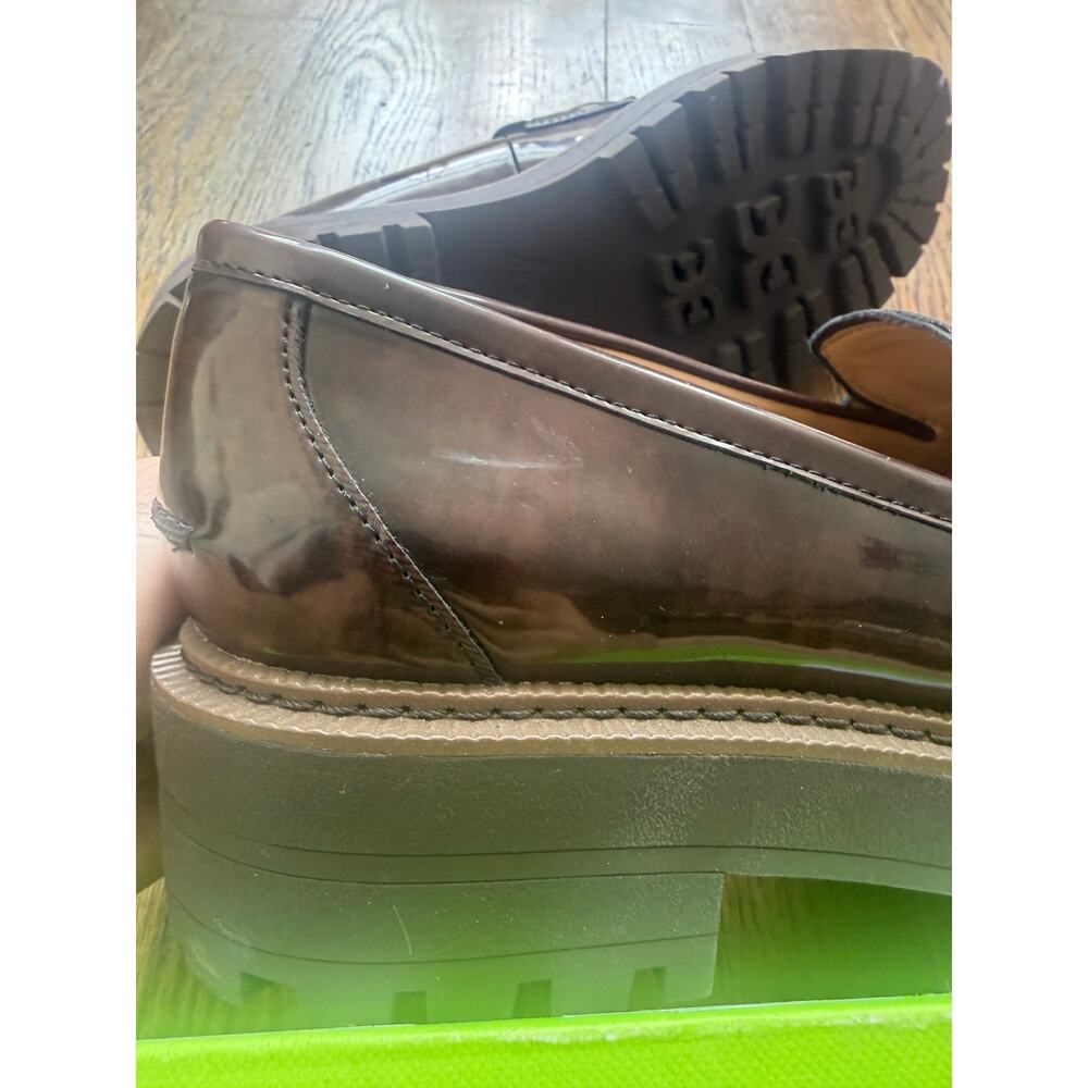 Sam Edelman Laurs Lug Sole Loafer in Chestnut Brown Size 8.5 - Picture 10 of 14
